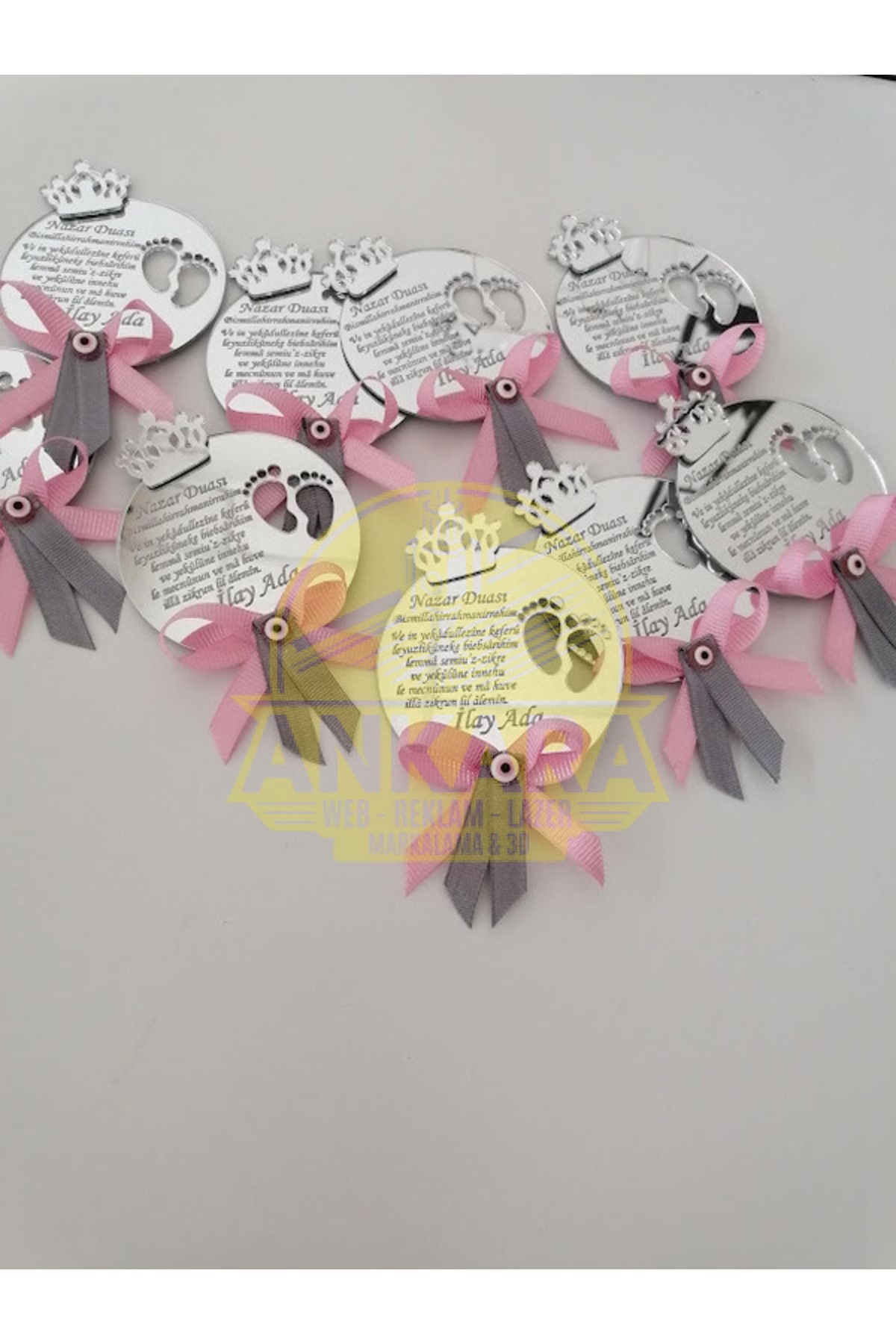 Nazar Dualı Kız Bebek Pleksi magnet